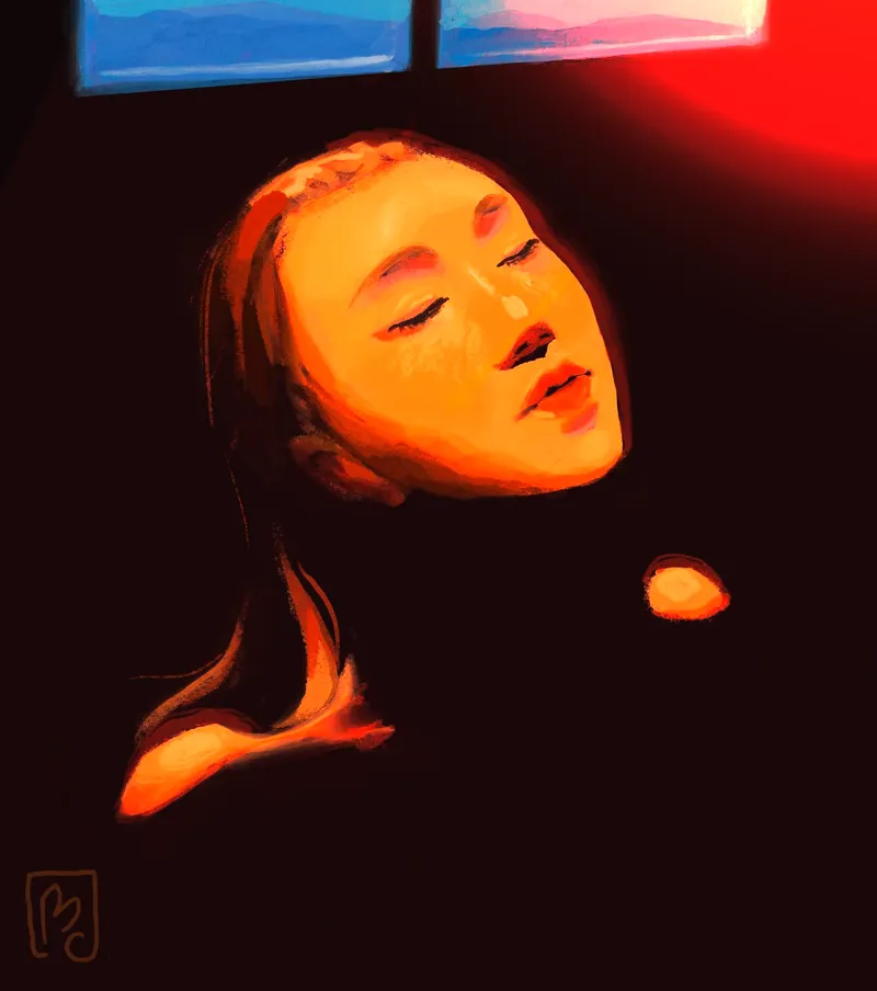 Orange Light Morning painting